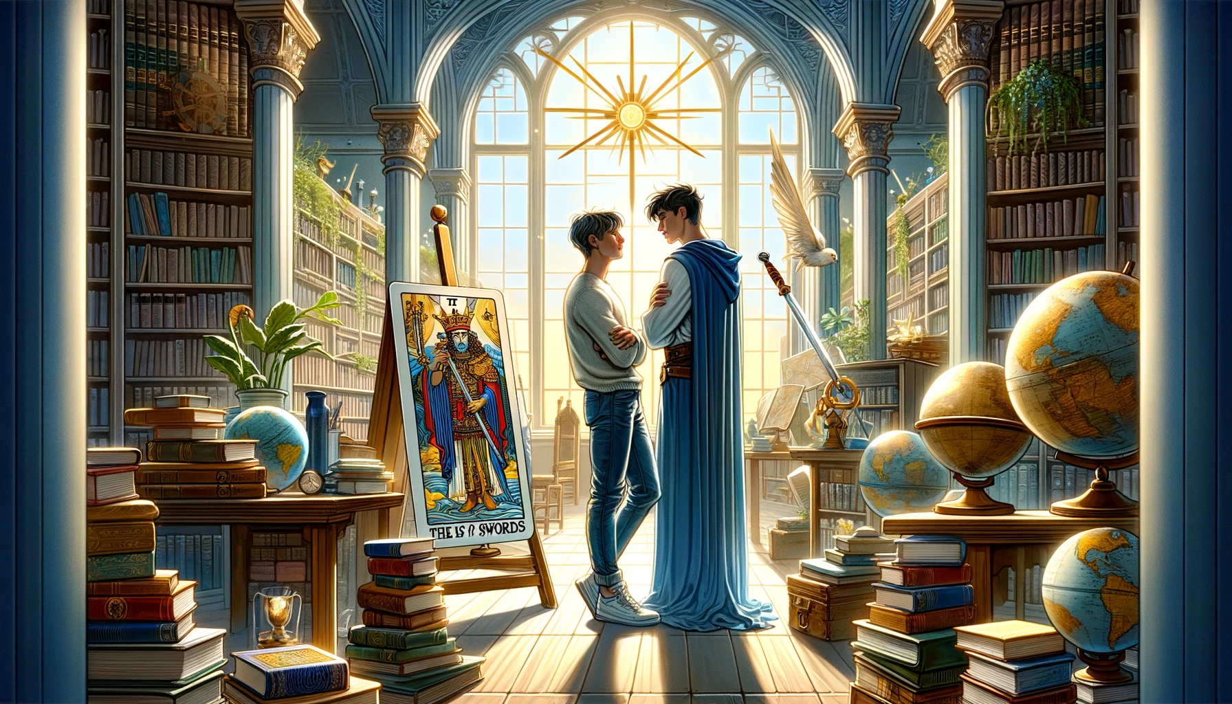 "The image depicts a couple engaged in deep conversation, symbolizing clear communication, intellectual compatibility, and honesty in relationships. It enriches the article by illustrating the strength and value of a partnership grounded in intellectual equality and mutual respect, within the context of a shared pursuit of knowledge and truth."