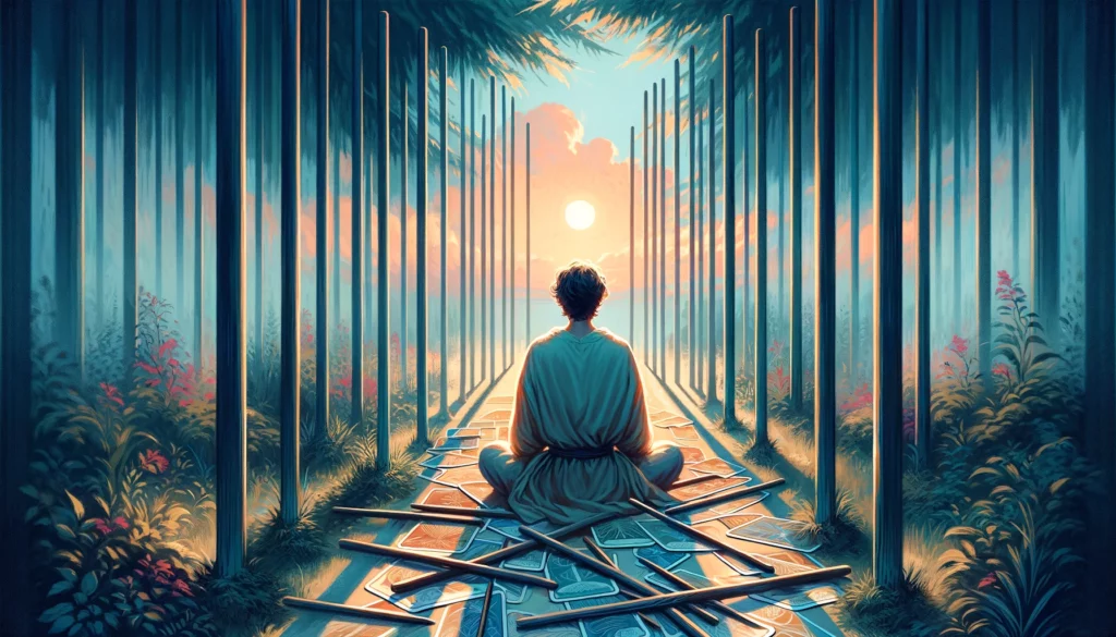 The image depicts an individual's desire for a break from the constant vigilance and overwhelming pressure of ongoing challenges. The figure appears deep in contemplation, realizing the importance of self-care amidst turmoil. Set against a backdrop suggesting the potential for recovery and the importance of finding inner peace, the scene embodies the pursuit of tranquility and a more balanced approach to life's battles. The visual representation enriches the article by illustrating the individual's introspective journey towards prioritizing self-care and seeking inner peace amidst adversity.





