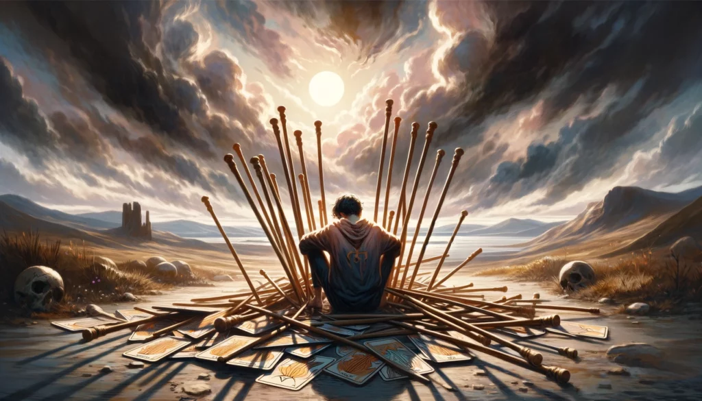 The image portrays an individual embodying themes of burnout, defensiveness, and the struggle to persevere amidst continuous challenges. Against a backdrop illustrating the toll of relentless struggles, the figure appears overwhelmed by the weight of their battles. The visual representation enriches the article by depicting the need for a moment of rest or reassessment, yet hinting at the possibility for recovery and the rekindling of spirit with time and care.





