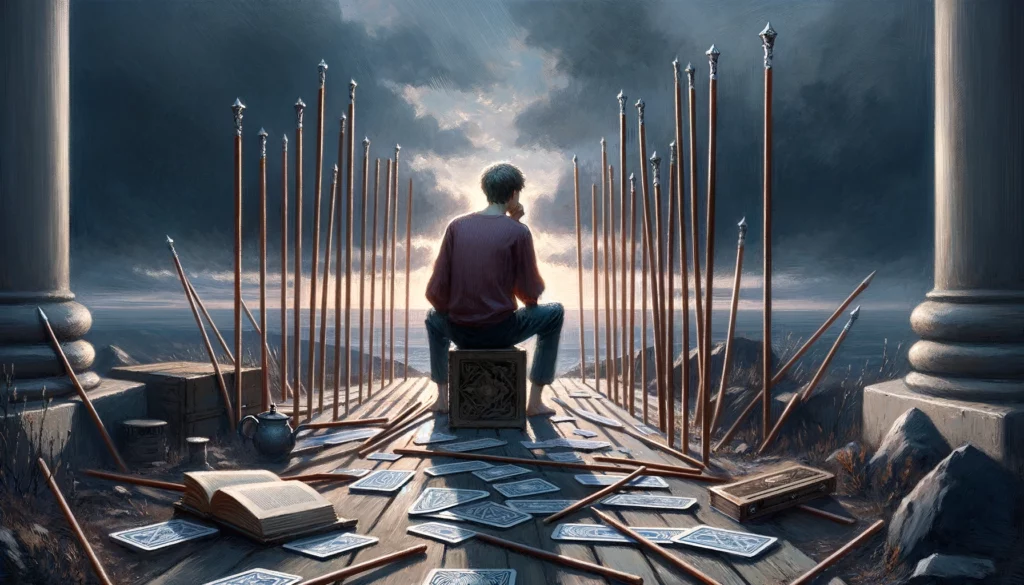 An image portrays an individual amidst a swirling storm of conflicting emotions and challenges, reflecting the complexity of dealing with opposition. Their expression is contemplative, conveying a sense of being overwhelmed yet determined to seek a peaceful resolution. The backdrop suggests a journey of understanding, with wisps of calm emerging from the chaos, symbolizing the desire for tranquility. It emphasizes the importance of choosing battles wisely and the potential for new beginnings through thoughtful contemplation.





