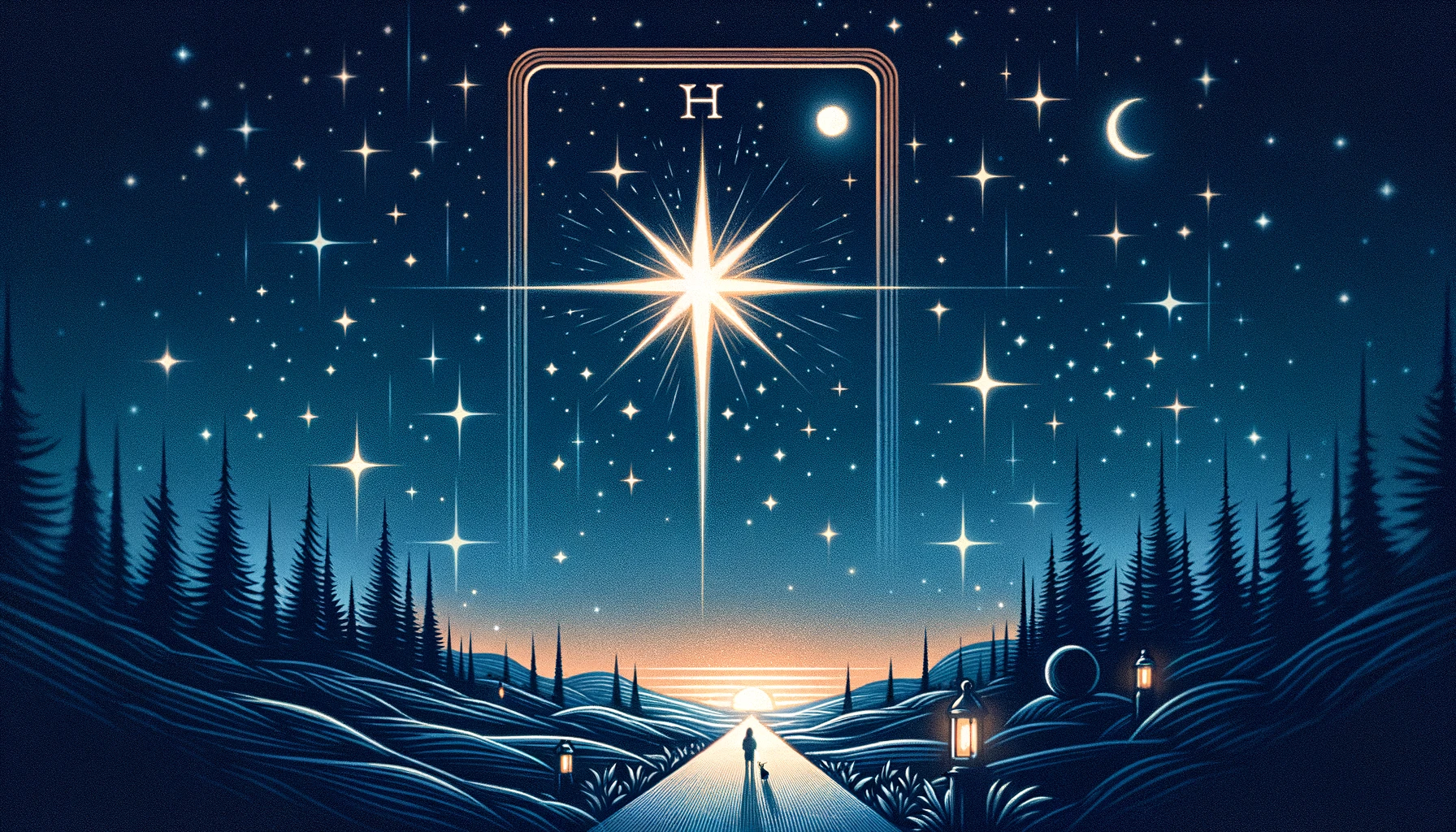 "Illustration embodying the essence of optimism and guidance, setting a peaceful and certain tone for your article discussing the implications of drawing 'The Star' in divination as a Yes or No answer. It highlights its potential for bringing hope, healing, and the promise of a positive turn."