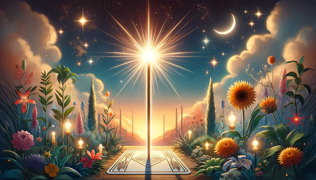 An illustration showcasing a bright, open road stretching into the horizon, flanked by lush greenery and blooming flowers. The sky above is clear, with birds soaring high. The scene exudes positivity and excitement, symbolizing growth, clarity, and the thrill of embarking on new ventures. 