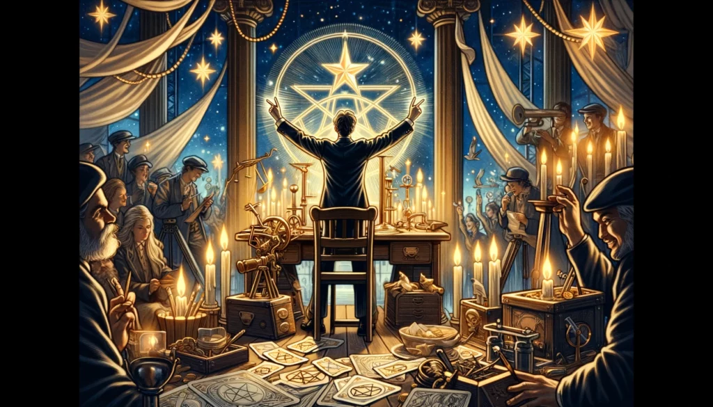  The image depicts an individual standing proudly beside their completed work, surrounded by symbols of their craft or profession. Their expression radiates joy and satisfaction, embodying deep pride in their accomplishments. The scene evokes feelings of contentment, self-esteem, and fulfillment, capturing the essence of achieving a significant milestone in one's craft or profession. It emphasizes the happiness and confidence gained through skill mastery and personal success